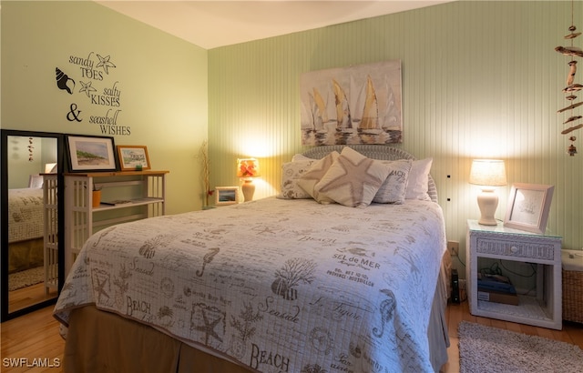 bedroom featuring light wood-type flooring