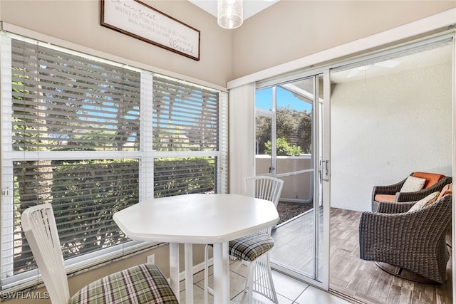 view of sunroom