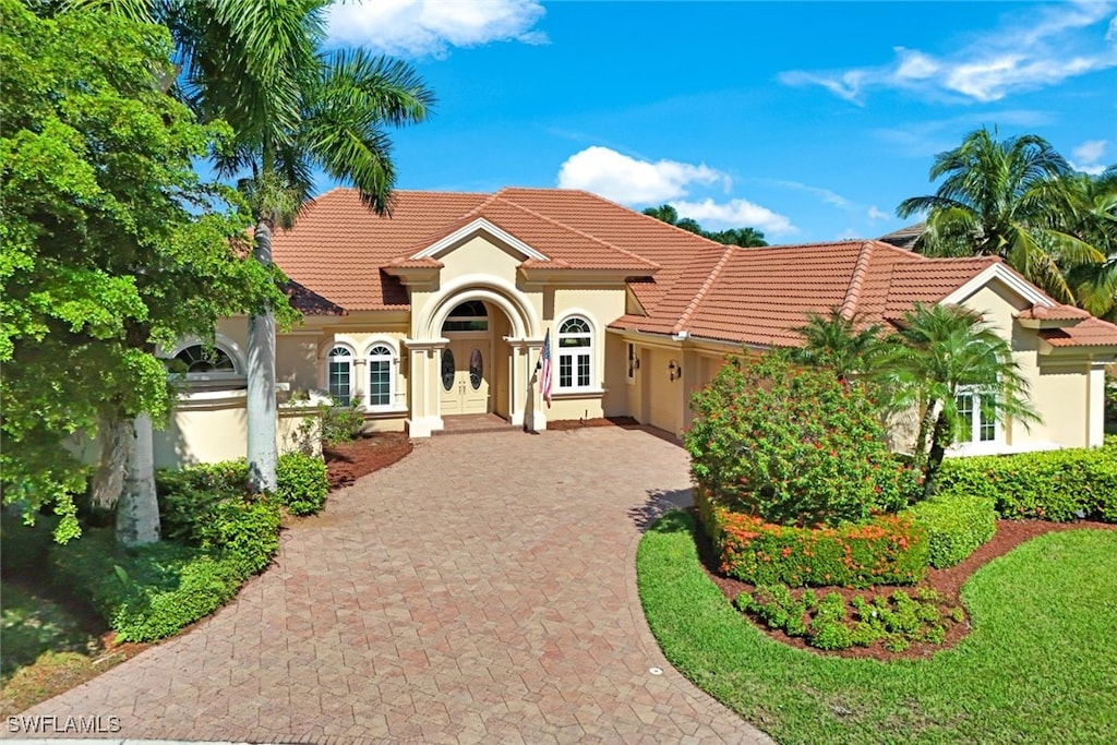 view of mediterranean / spanish house