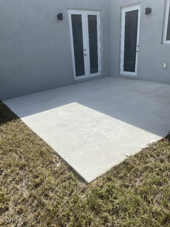 view of patio featuring french doors