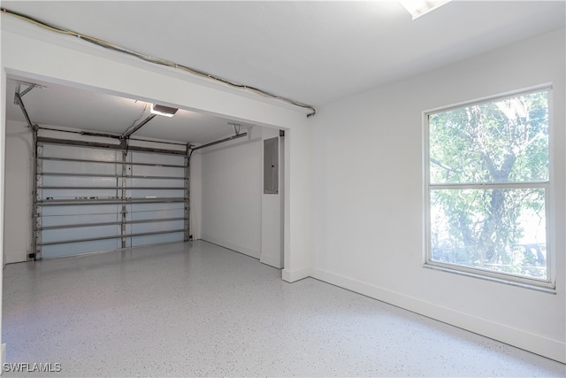 garage featuring electric panel