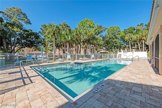 view of pool with a patio