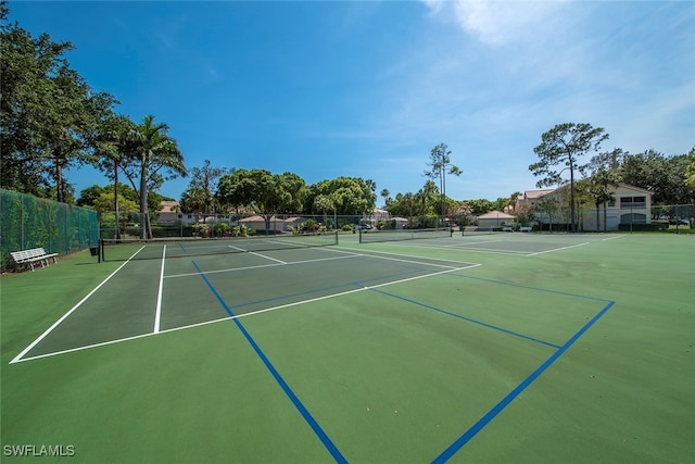 view of tennis court