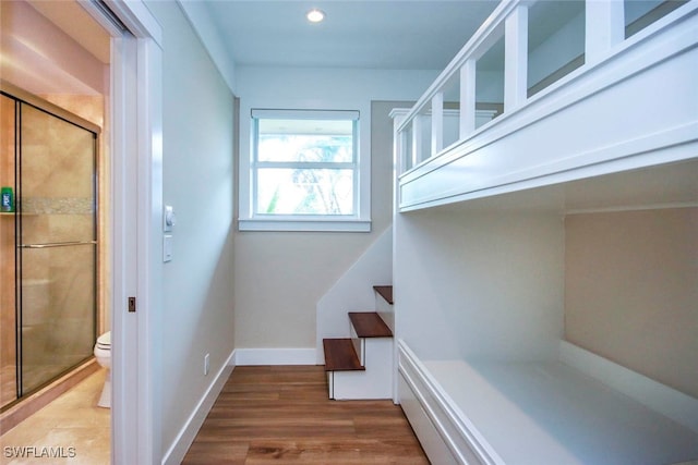 interior space with wood-type flooring