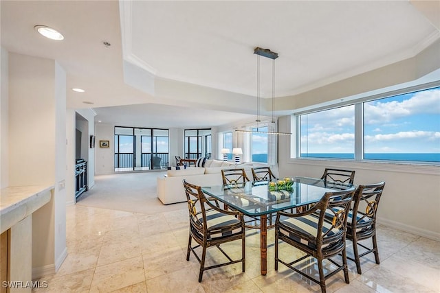 8171 Bay Colony Dr Unit 2004, Naples, FL 34108 - dining room featuring recessed lighting and a raised ceiling