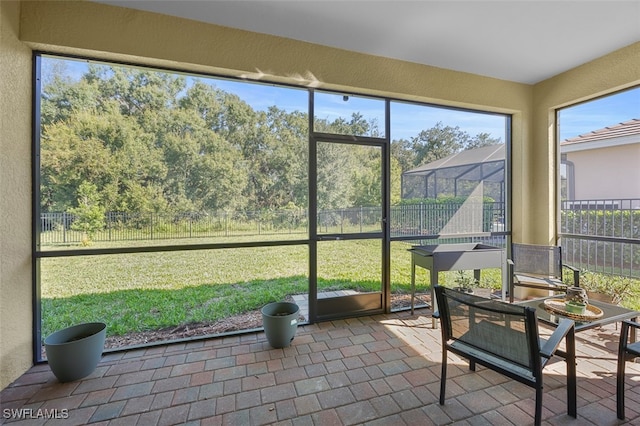 view of sunroom