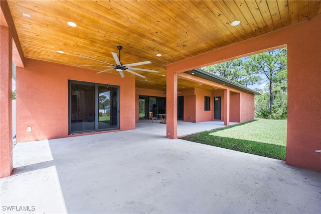 view of patio / terrace with ceiling fan