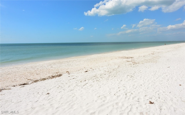 property view of water with a beach view