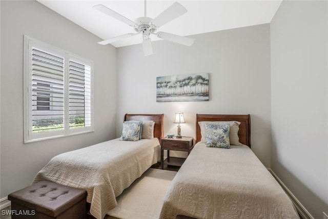 bedroom with ceiling fan