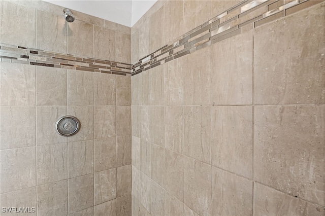 details with tiled shower