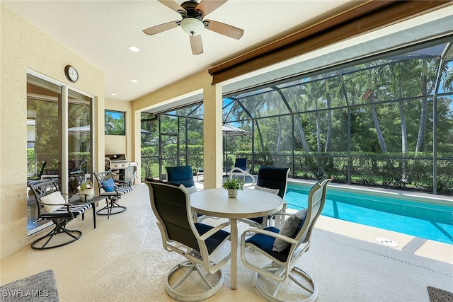 view of sunroom / solarium