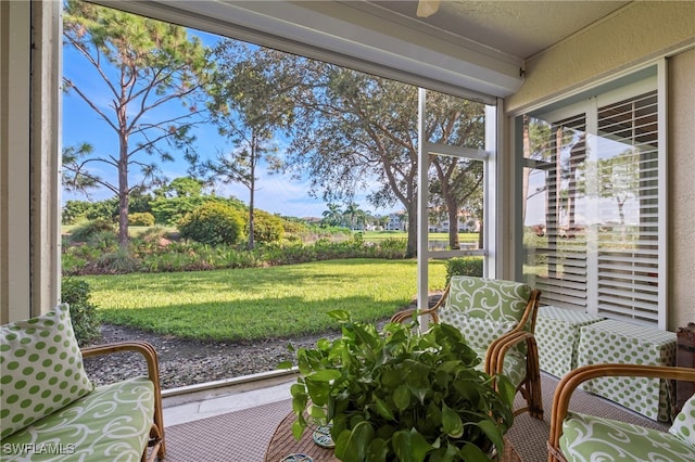 view of sunroom