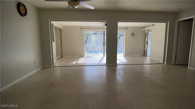 empty room with ceiling fan