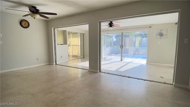 empty room with ceiling fan