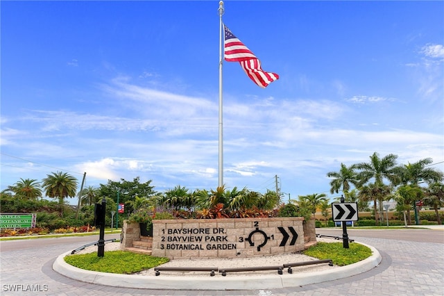 view of community sign