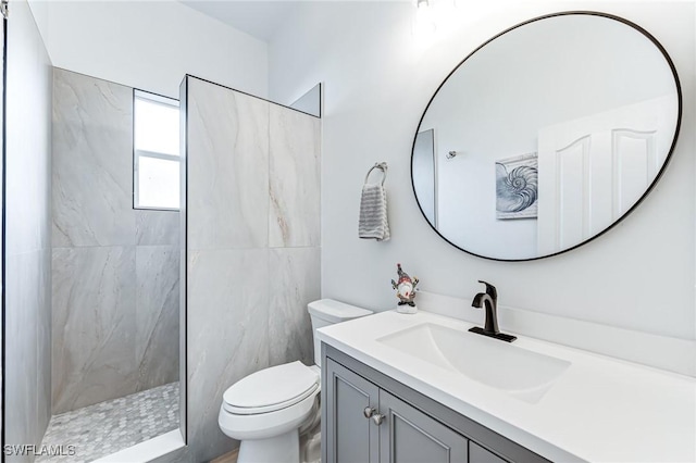 24800 Hollybrier Ln, Bonita Springs, FL 34134 - bathroom with vanity and a marble finish shower