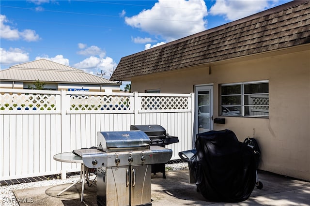 view of patio / terrace featuring grilling area