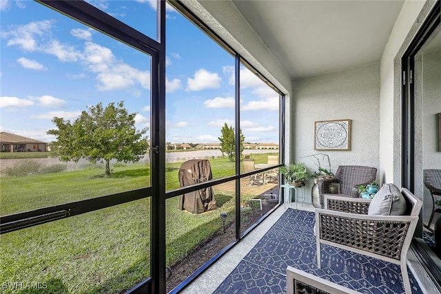 view of sunroom