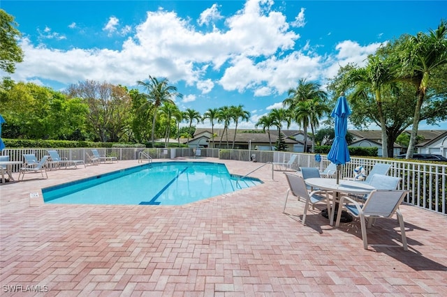 view of pool with a patio area