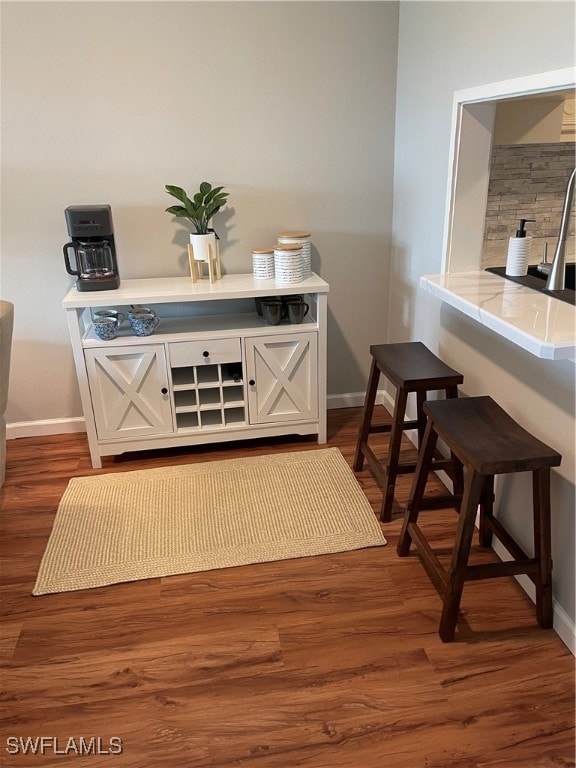 dining room featuring dark hardwood / wood-style flooring