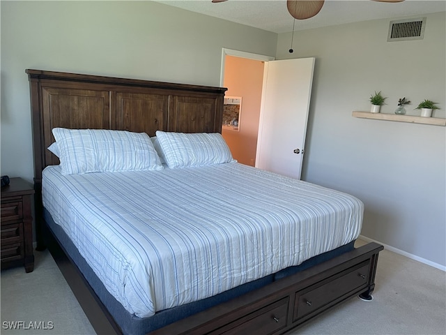 view of carpeted bedroom