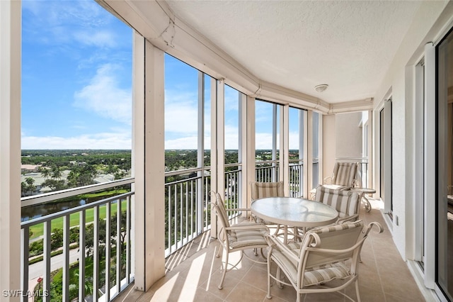 view of sunroom