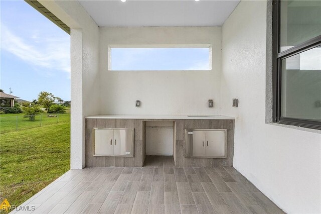 view of patio / terrace featuring sink