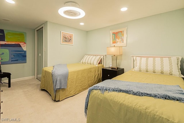 view of carpeted bedroom