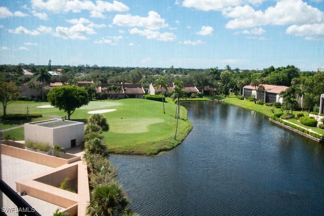 exterior space featuring a water view