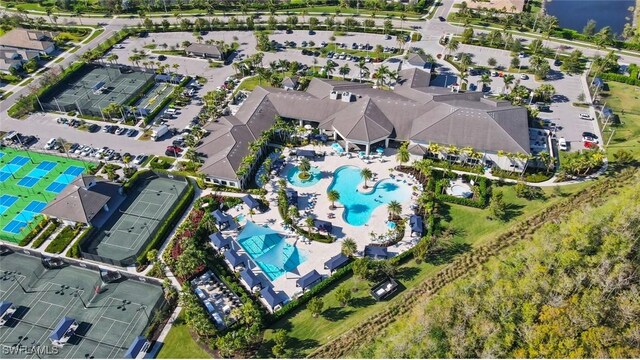 birds eye view of property