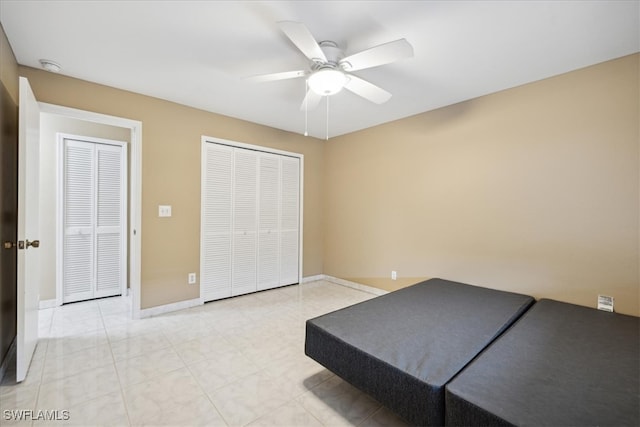 bedroom with ceiling fan