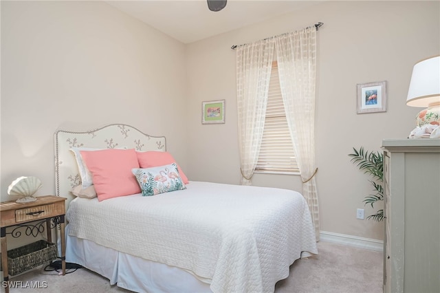 view of carpeted bedroom