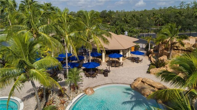 view of pool with a patio