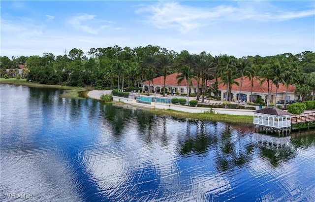 view of water feature