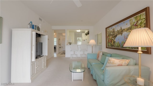 view of carpeted living room