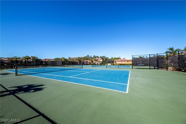 view of tennis court