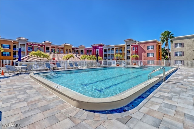 view of pool with a patio area