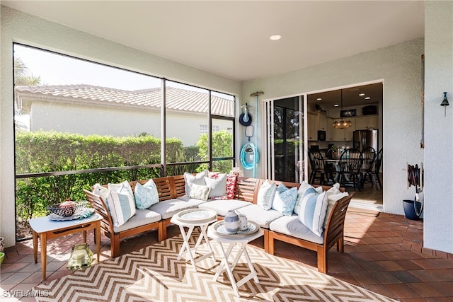 sunroom with a healthy amount of sunlight