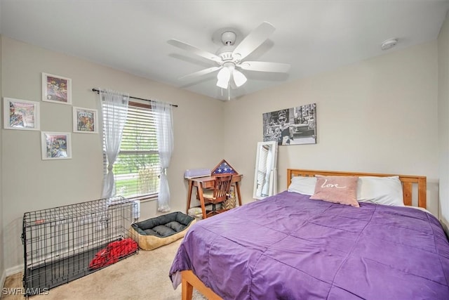 1225 SW 16th Ter, Cape Coral, FL 33991 - bedroom featuring carpet floors and ceiling fan