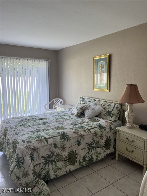 view of tiled bedroom