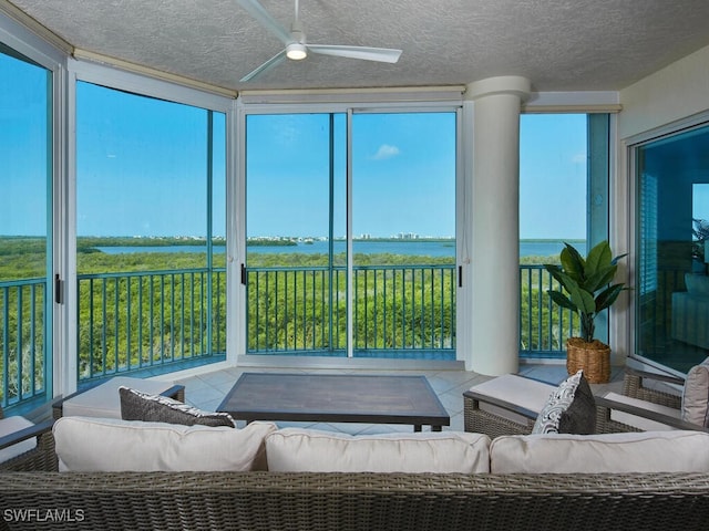 sunroom / solarium with a wealth of natural light