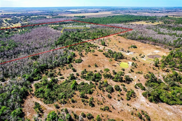 bird's eye view with a rural view