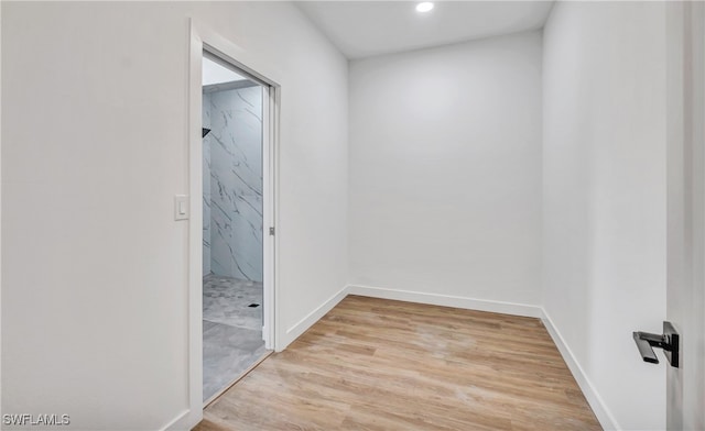 hall featuring light hardwood / wood-style floors