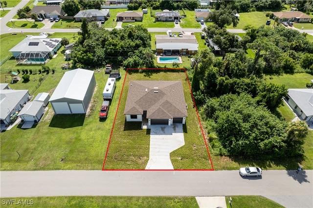 birds eye view of property