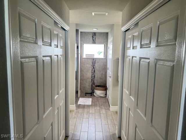 bathroom featuring hardwood / wood-style floors