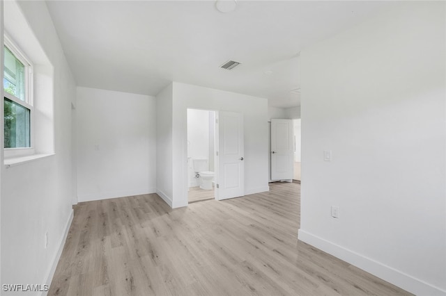 empty room featuring light wood-type flooring