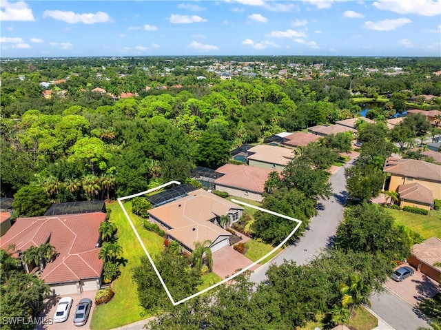 12969 Turtle Cove Trl, North Fort Myers, FL 33903 - aerial perspective of suburban area featuring property parcel outlined