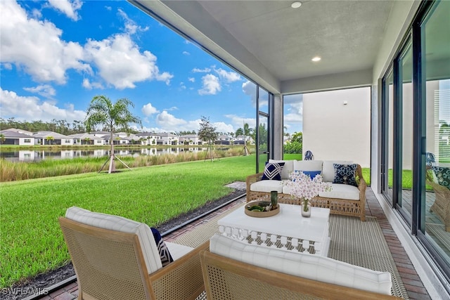 view of sunroom