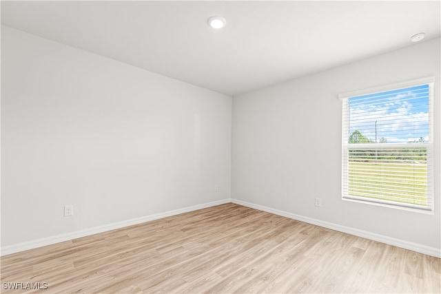 empty room featuring light hardwood / wood-style floors