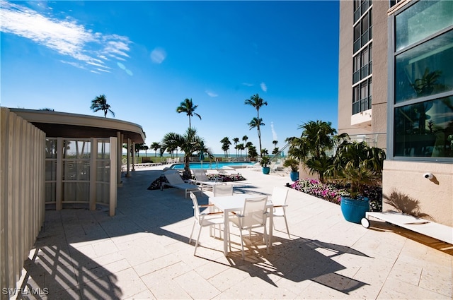 view of pool with a patio area